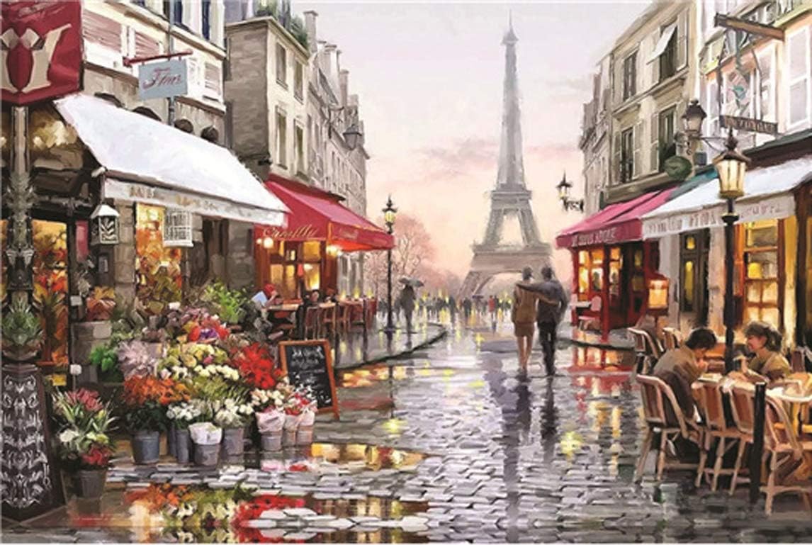 1000 Pieces Sights Views Jigsaw Puzzles for Adults, Puzzle Sets for Family, Cardboard Puzzles, Educational Games, Brain Challenge Puzzle for Kids Childrens (Flamingo) (Paris)