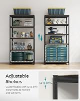 SONGMICS Shelving Unit 50 x 100 x 200 cm 875 kg Rustic Brown Black GLR050B11 view 4