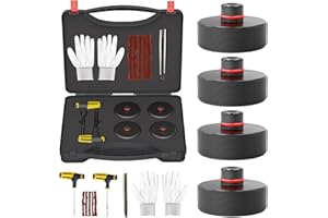 SUMK Lifting Jack Pad for Tesla Model Y/3/S/X 2013 to 2026, Thickened Tesla Lifting Pucks to Protect Chassis and Battery with Tire Repair Tools and Storage Case, Must-Have for Tesla Accessories