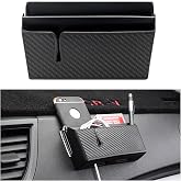 Dickno Car Storage Box - Multifunctional Carbon Fiber Car Cell Phone Holder, Auto Dashboard Pocket Organizer, Vehicle Interior Accessories for Storge Phone Key Coin (Large)