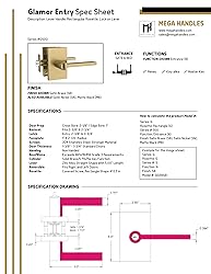 Mega Handles Glamor Entry Lever & Lock Door Handle