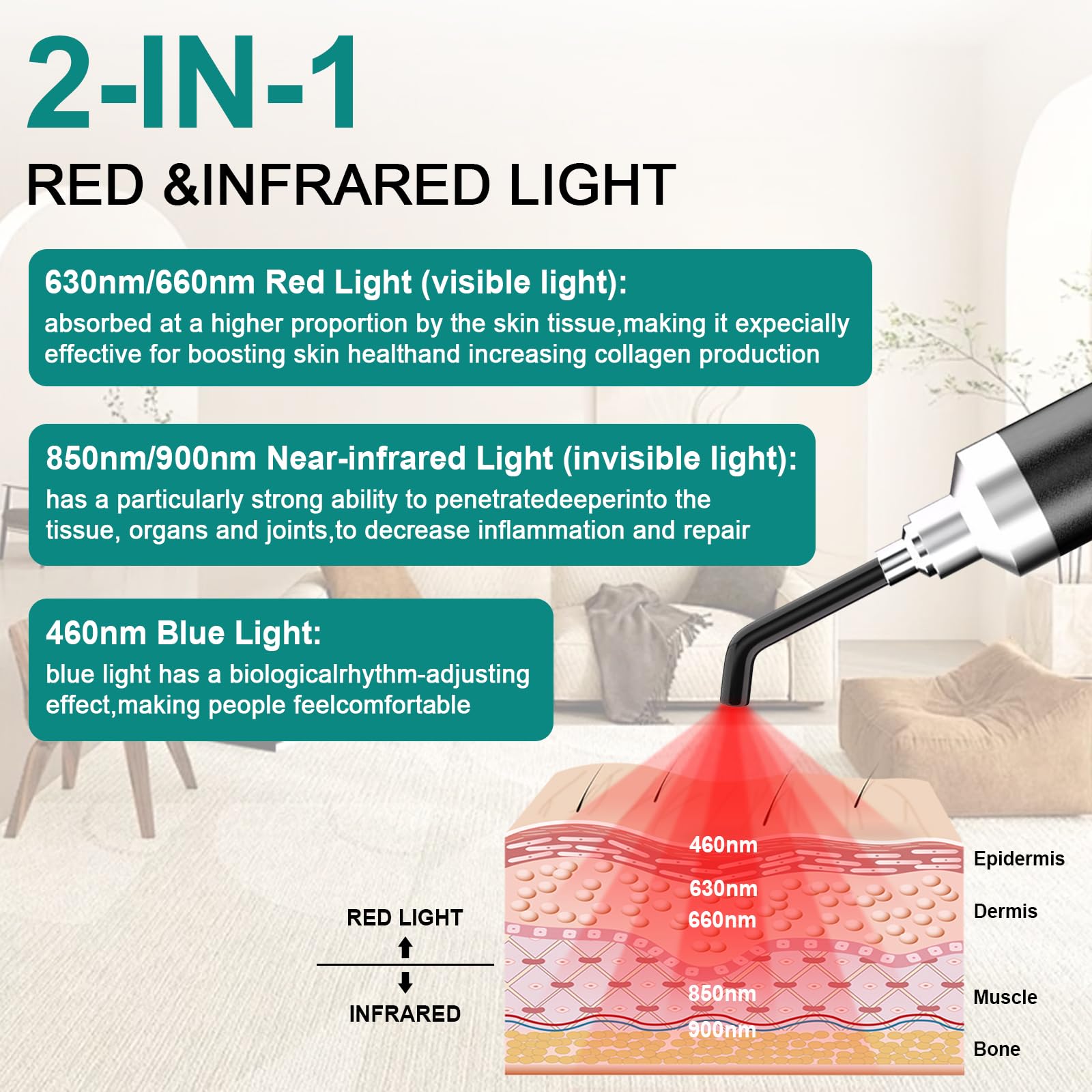 Red Light Therapy Device Red Light Cold SoreCold Sore Canker Sore Treatment Device Infrared Light Therapy for Lips Mouth Nose Ear Knee Feet Hands Joint Muscle Nerve Pain Relief