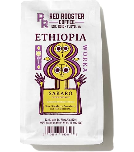Amazon.com: Red Rooster Coffee, Ethiopia Worka Sakaro Anaerobic