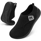 Mens Walking Shoes Wide Diabetic Orthopedic Recovery Shoes Comfortable Lightweight Barefoot Zero Drop Sneakers Adjustable Indoor Outdoor Shoes