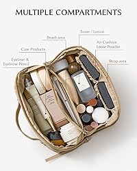 EACHY Travel Makeup Bag, Large Toiletry Bag for