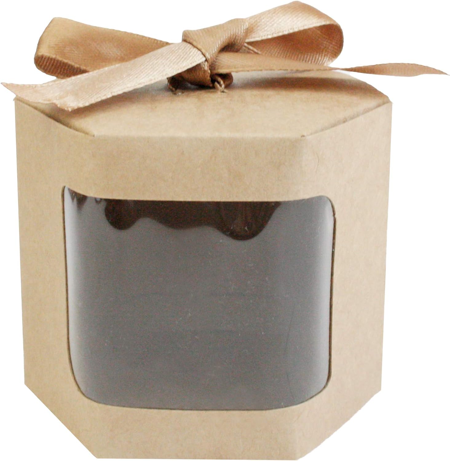Emartbuy Strong Paper Stand Up Hexagon Gift Bag, 10 cm x 10 cm x 12 cm