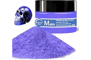 Matio Interference Mica Powder, 1.06oz/ 30g Berserk Moon Chrome Powder, Pearlescent Effect Color Shift Pigment for Epoxy Resin, Makeup Shimmer, Nail Polish, Soap Dye, Candle Making, Paint, Slime