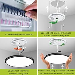 1PACK Flush Mount LED Ceiling Light Fixture