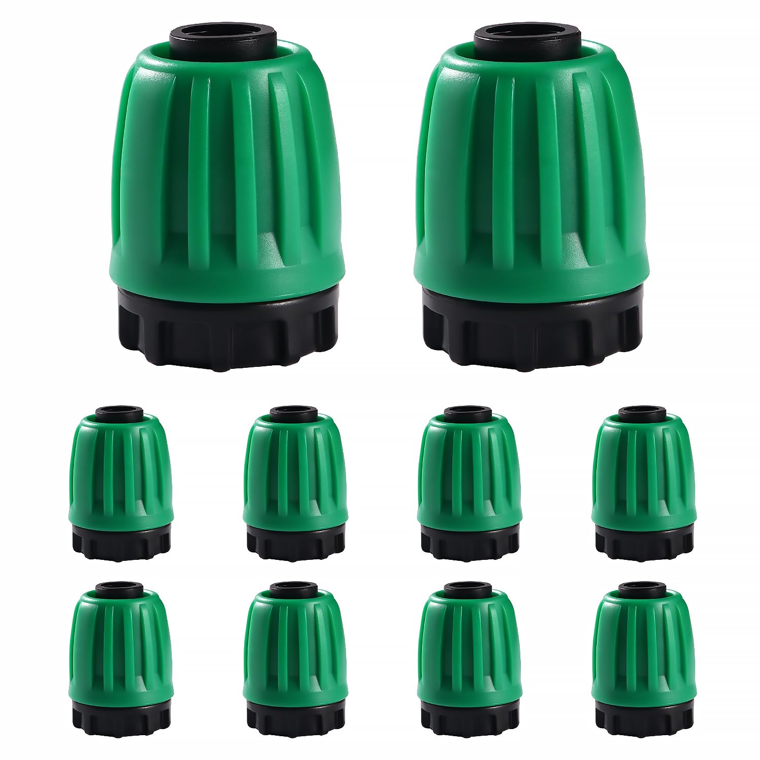 VooGenzek 10 PCS Irrigation Fittings End Plugs for 16mm Tubing, Barbed Locked End Plug Connectors, Drip Tubing Connectors, for Lawn, Farm, Garden, Green