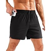 MAGCOMSEN Men's Running Shorts 5" Quick Dry Lightweight Hiking Shorts with Pockets for Workout Athletic Gym