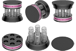 Audiocrast 4px Spring Speaker Spike Pads, Isolation Stand Feet, Aluminum Non-Slip Speaker Floor Protectors, Sound Dampening Anti Vibration Speaker Base Pad for HiFi Amplifier/DAC/Turntable/Player