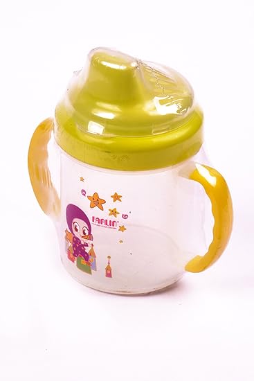 Farlin Baby BPA Free Non- Spill Magic Cups/Spout Learner Cup 6+ Months (200 ML)-Green