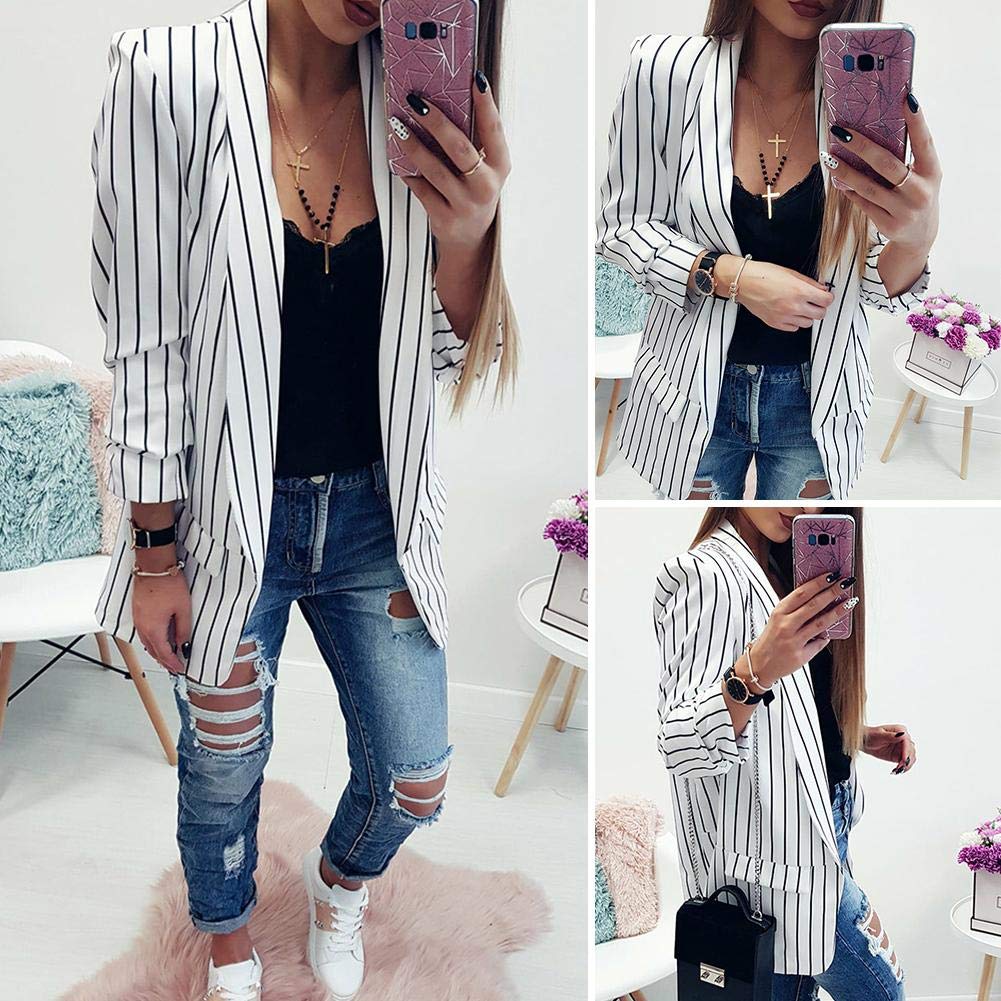 childplaymate european autumn women stripe casual office wear blazers cardigans jacket