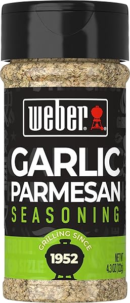 WEBER GARLIC PARMESAN SEASONING, 4.3 OZ
