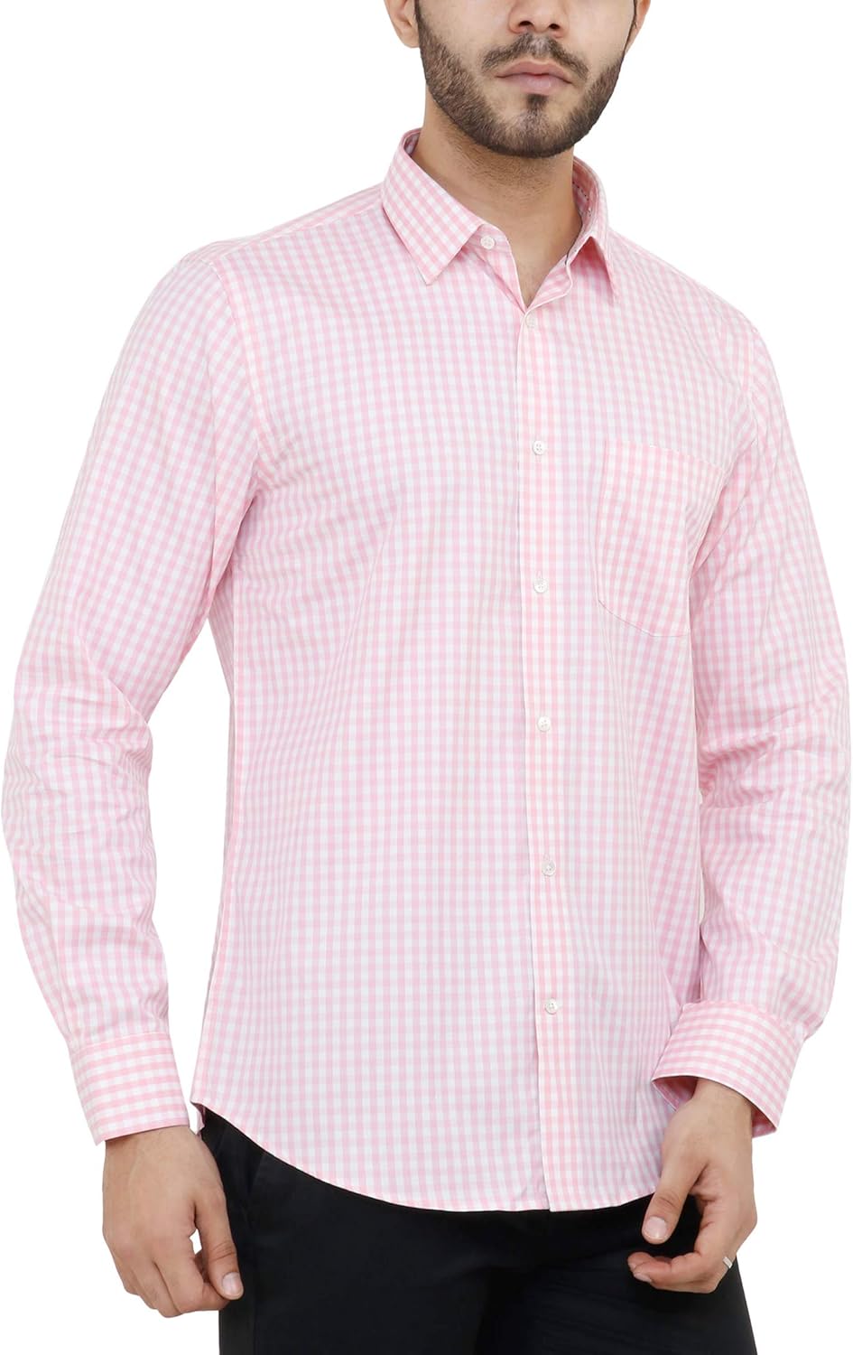 white check formal shirt