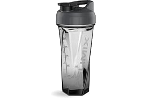 HELIMIX 2.0 Vortex Blender Shaker Bottle Holds upto 28oz | No Blending Ball or Whisk | USA Made | Portable Pre Workout Whey P