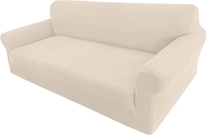 Granbest Housse De Canape Extensible Jacquard 1 Piece Housse Canape 3 Places Avec Accoudoirs Revetement De Canape 3 Places Beige Amazon Fr Cuisine Maison
