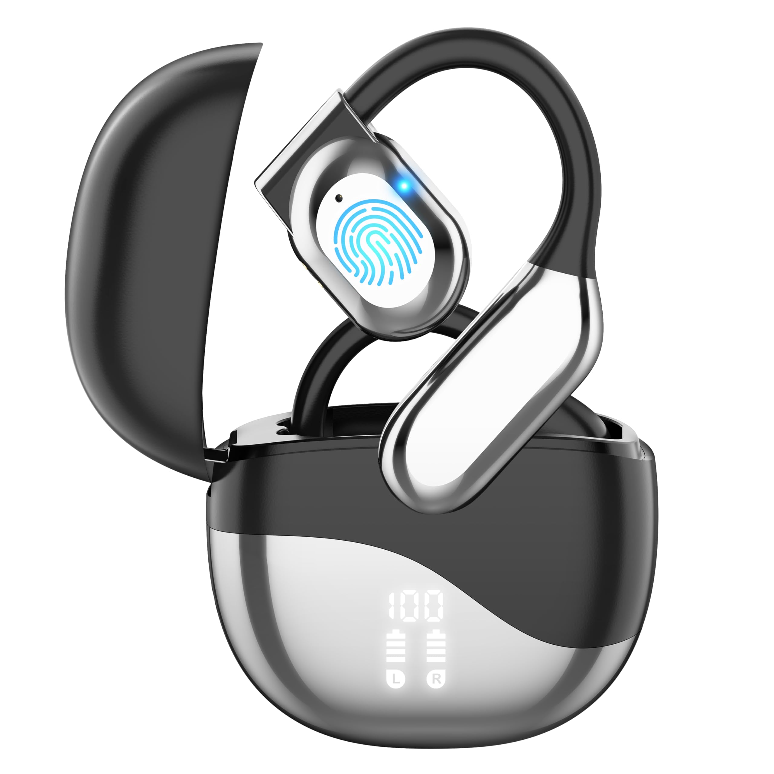 Photo 1 of AI Language Translator Earbuds, OWS Real-Time 3-in-1 Translation Earbuds 144 Languages & Accents, Translation Device for Travel Business Learning, Black