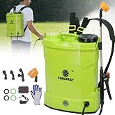 PinaGray 3.2 Gal Battery Backpack Sprayer, Compatible with Makita 21V | Detachable Battery, 100 PSI, telescopic wand, 4 nozzles + gloves, Lightweight tank, continuous spray for yard, weed, or patio