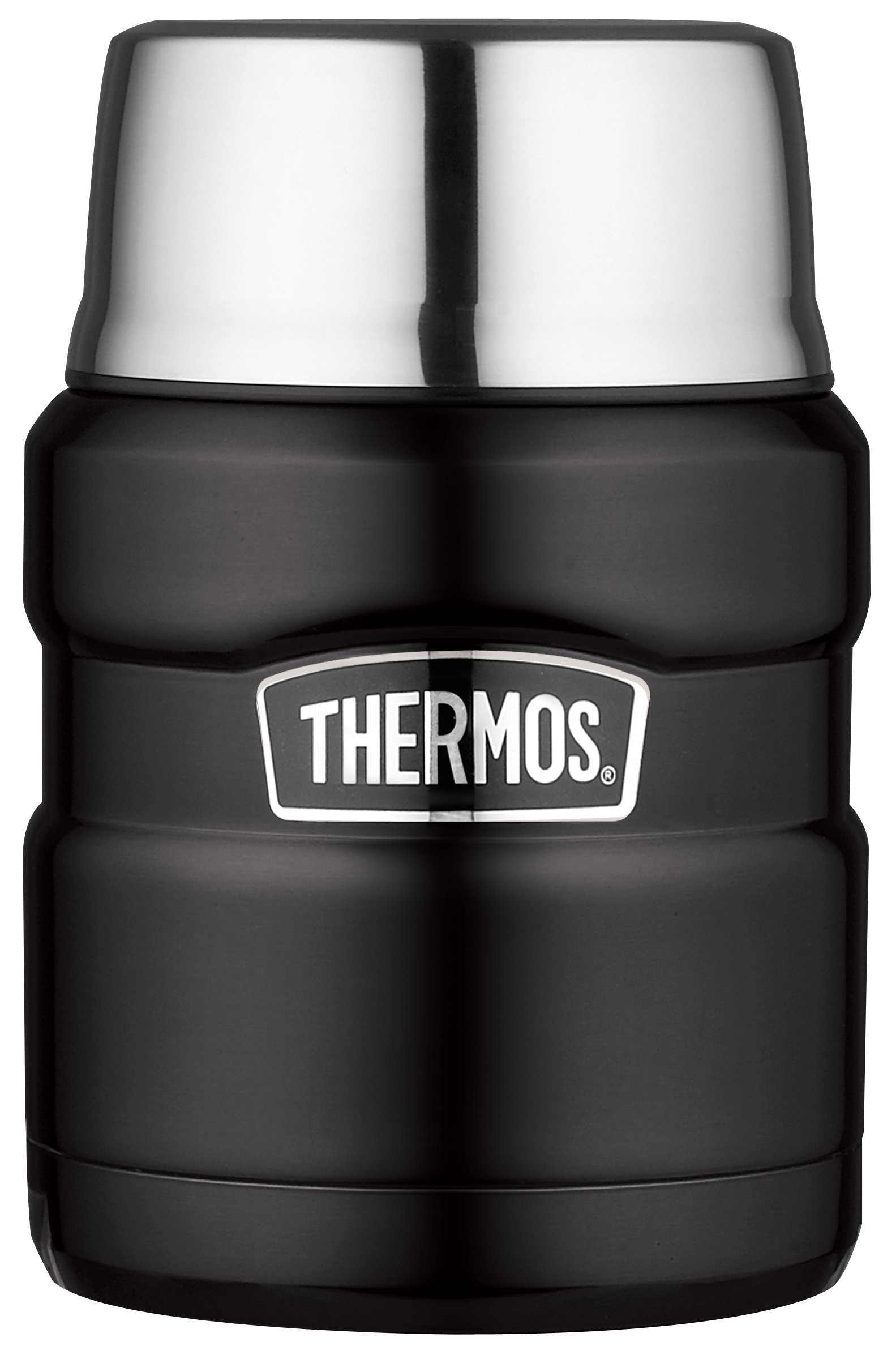 THERMOS Stainless King VacuumInsulated Food Jar with Spoon, 16 Ounce