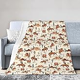 Western Throw Blanket Soft Cozy Plush Warm Fleece Blanket for Sofa Couch Bed 60"X50"