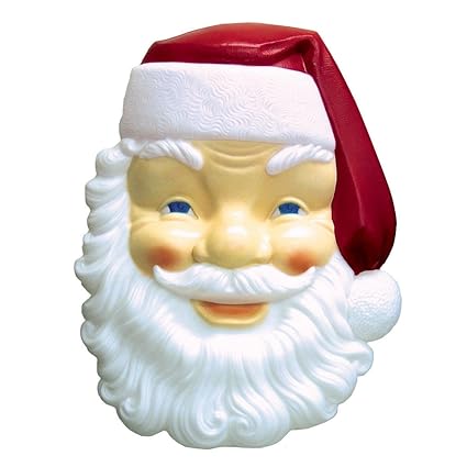 Christmas Large 3 Foot Santa Face Lighted Blow Mold Holiday Decoration