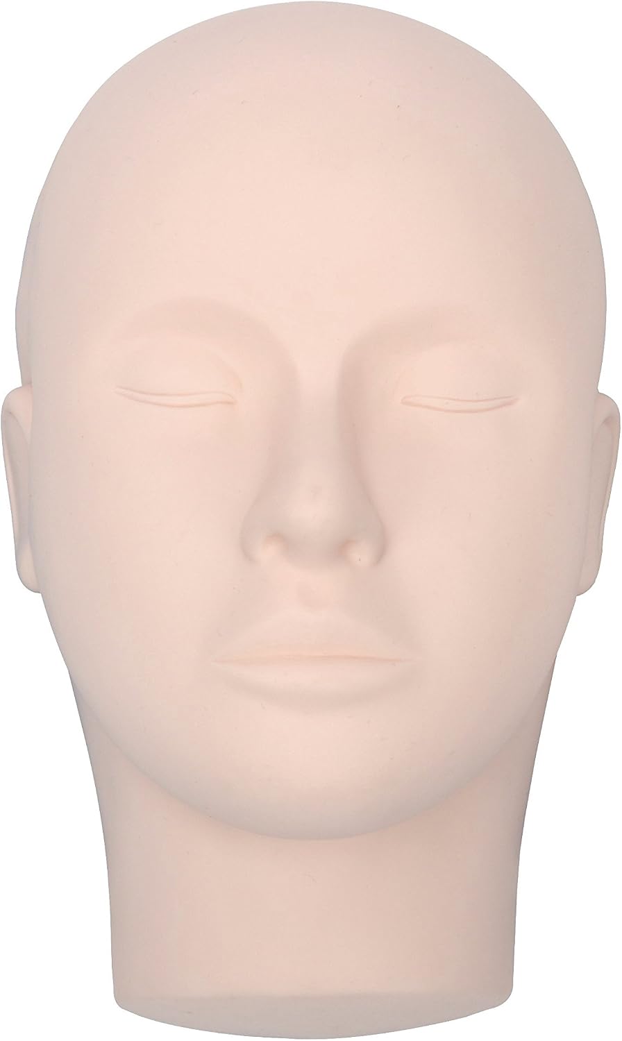 Training Mannequin Make Up Practice Flat Head Eye False Lashes Eyelash ...