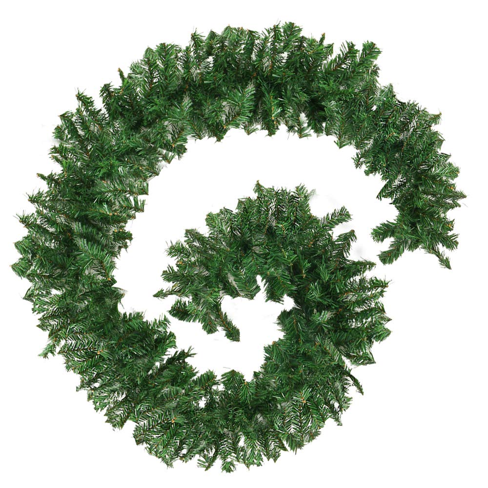 Pandahug 2pack 2 7m Christmas Garlands Plain Green Pine Wreath