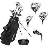 Aspire XD1 Men's Complete Left &amp; Right Handed Golf Club Set | Complete Regular &amp; Tall Mens Golf Clubs Set | 3 HC's, Lightweight Shafts &amp; Spacious Stand Bag w/Storage Pockets &amp; Dual Carrying Straps