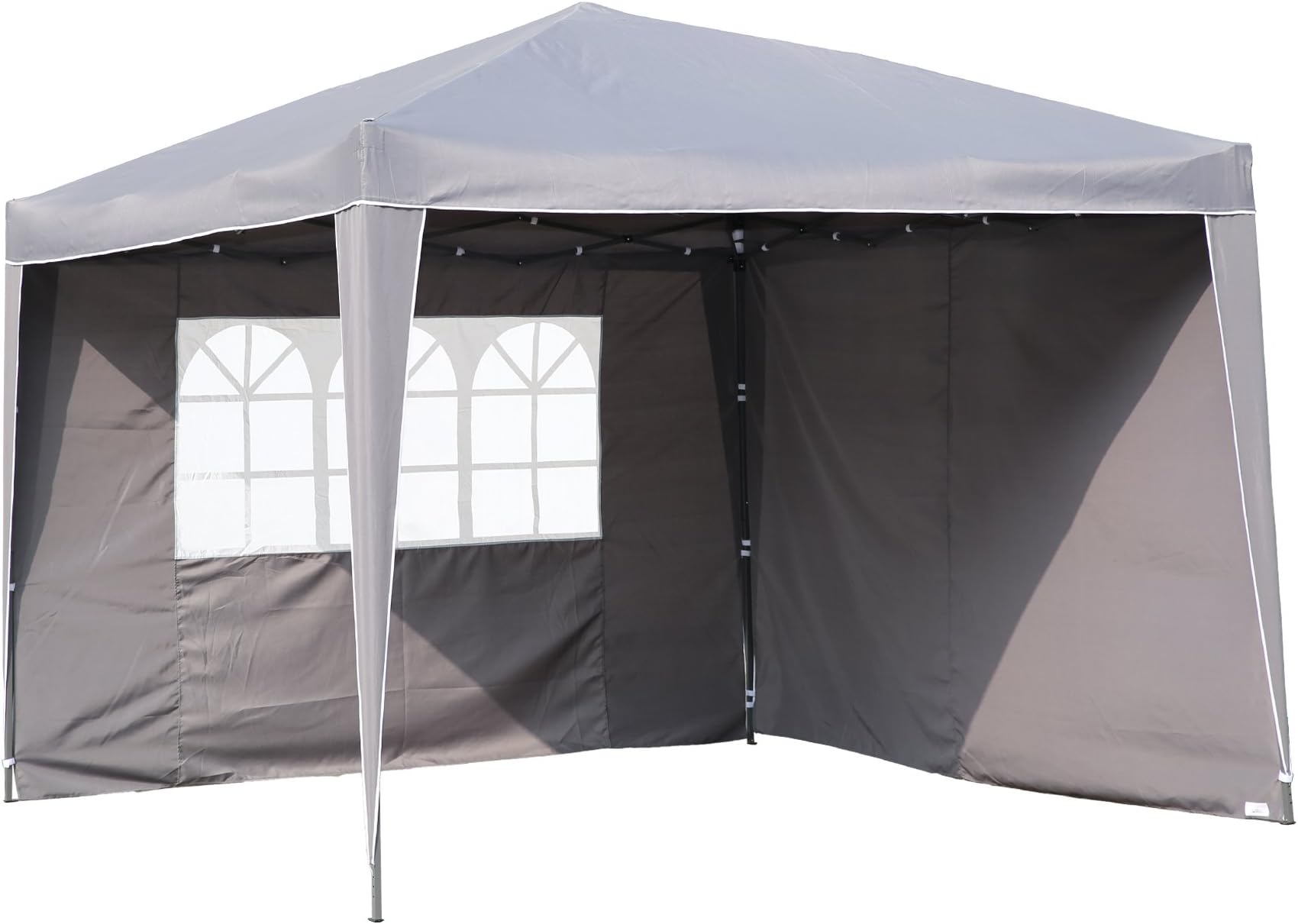 Angel Living Foldable Pop Up Gazebo 3x3m Folding Party Tent Garden Outdoor Patio Marquee Awning with Carrying Bag and 2 Side Walls