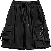 Goth Emo Alt Asymmetrical Skirt Shorts for Women Trendy Summer y2k Black Skorts