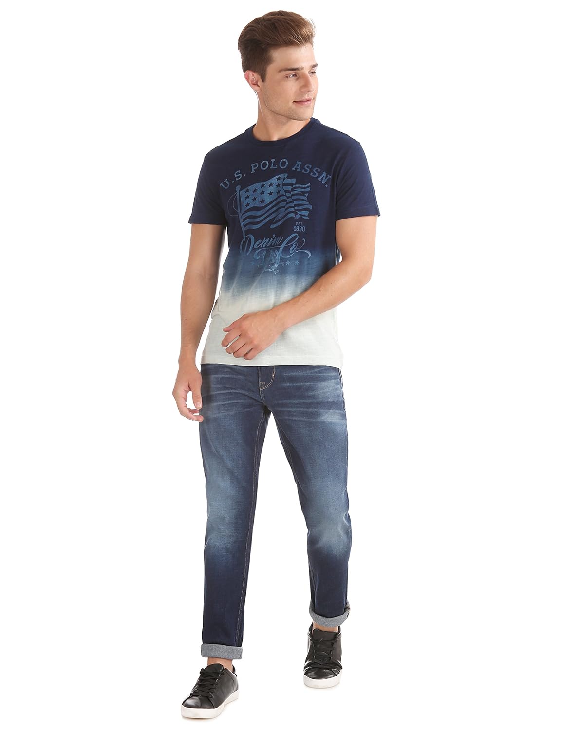 us polo association men's solid regular fit t-shirt