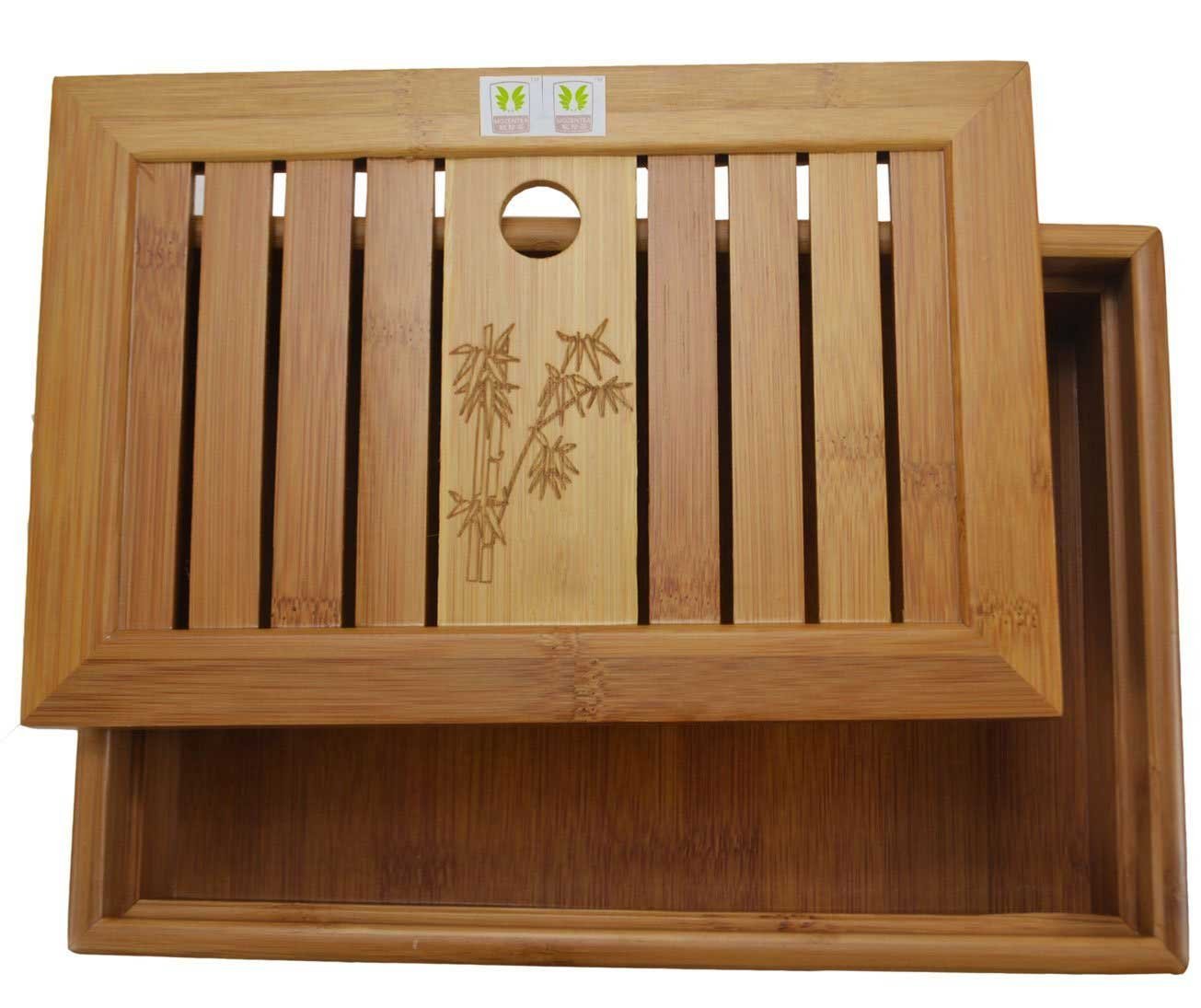 Bamboo Chinese Gongfu Tea 10.5"7"2.6" Tea Tray