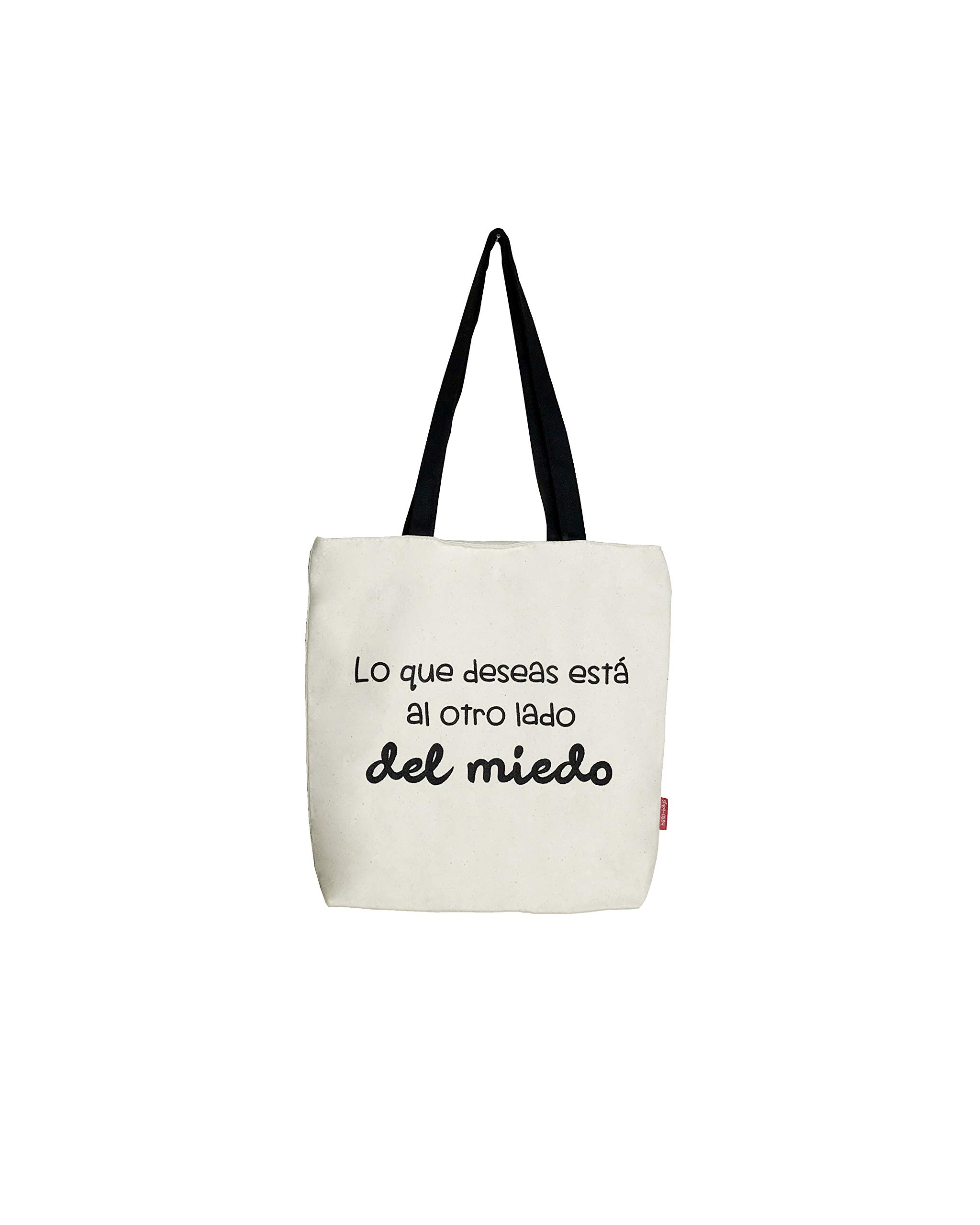 Econanos Hellobags2019 Canvas & Beach Tote Bag, 38 cm, White (Blanco)