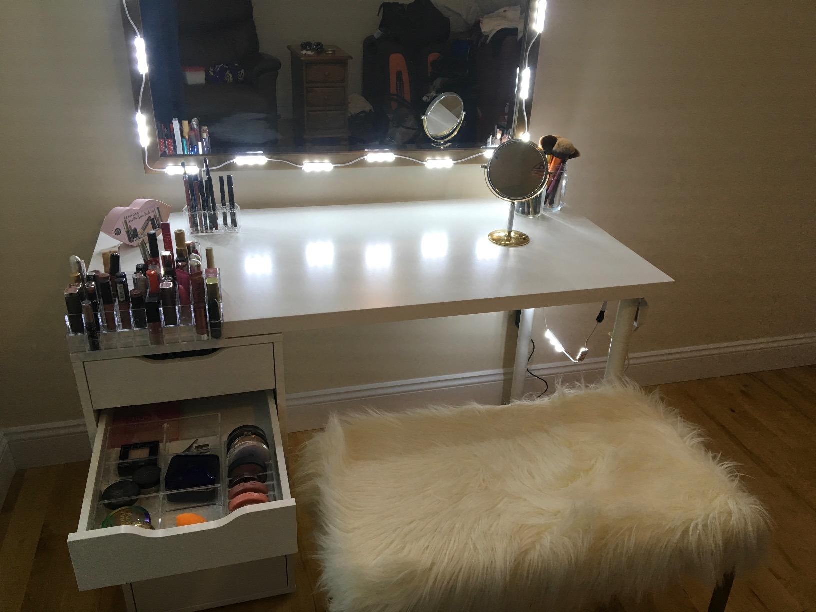 13/mo Finance Ikea LINNMON Computer Table with Drawers, White 47 1