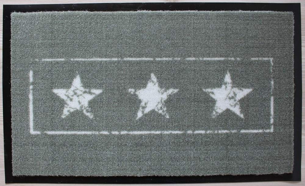 Decorative Coir Entrance Door Mat 3 stars 75 cm x 45 cm