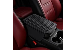 Upgraded Car Center Console Cover for Nissan Frontier 2016-2025, Microfiber Leather Car Armrest Cover Cushion with 2 Storage 