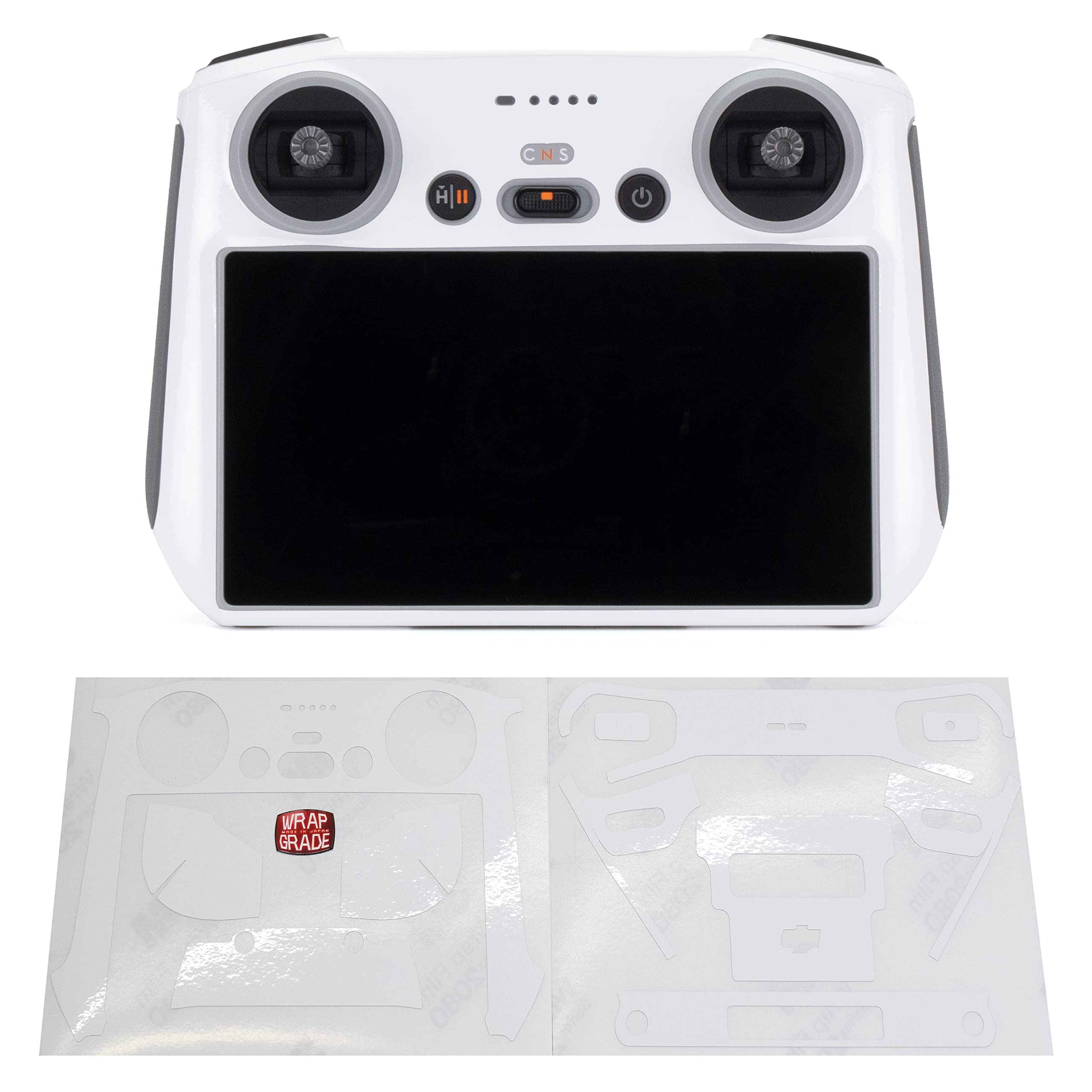 WRAPGRADE Skin Stickers compatible with DJI RC (RACING WHITE)