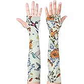 Bebila Gardening Sleeves for Women Farm UV Sun Protection Anti-Scratch Cooling Sleeves with Thumb Hole Arms Cover Outdoors