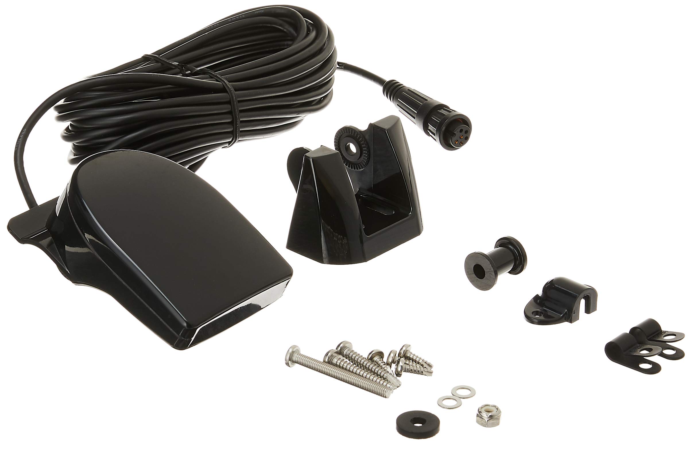 Garmin 200-kHz and 50-kHz Transom Mount Transducer Kit-15-Degree Beamwidth, Black