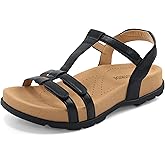 GRACESTRIDE Women's Orthopedic Walking Sandals with Arch Support and Adjustable Ankle & Foot Straps, Comfortable for Everyday Wear