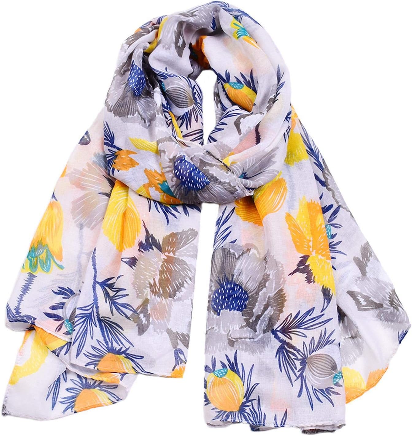 Woogwin Women's Cotton Scarves Lady Light Soft Fashion Solid Scarf Wrap Shawl