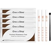 One Step Fentanyl Test Strips 5 Pack - Rapid Fentanyl Test Kit | Fentanyl Test Strips for Substance Screening - Easy-to-Use 5 Pack Test Kit with Rapid Results &amp; Individually Sealed Strips