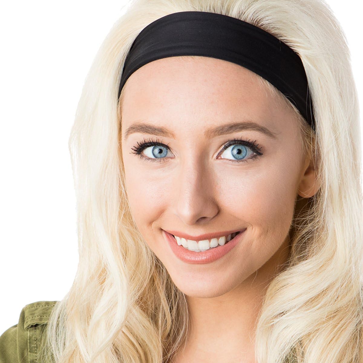 Hipsy Adjustable & Stretchy Basic Xflex Wide Headbands for Women Girls & Teens