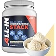 Alpha Gold Nutrition All-in-One Muscle Building Stack - Vanilla Whey Protein Isolate, Creatine Monohydrate, HMB, and L-Glutamine, 4 Products in one, Nothing Artificial, 30 Servings
