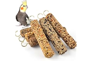 KATUMO Parrot Treats, 6 PCS Bird Crunch Sticks Cockatiel Treats Parakeet Snacks Conure Food Sticks for Parakeet Cockatiel Can