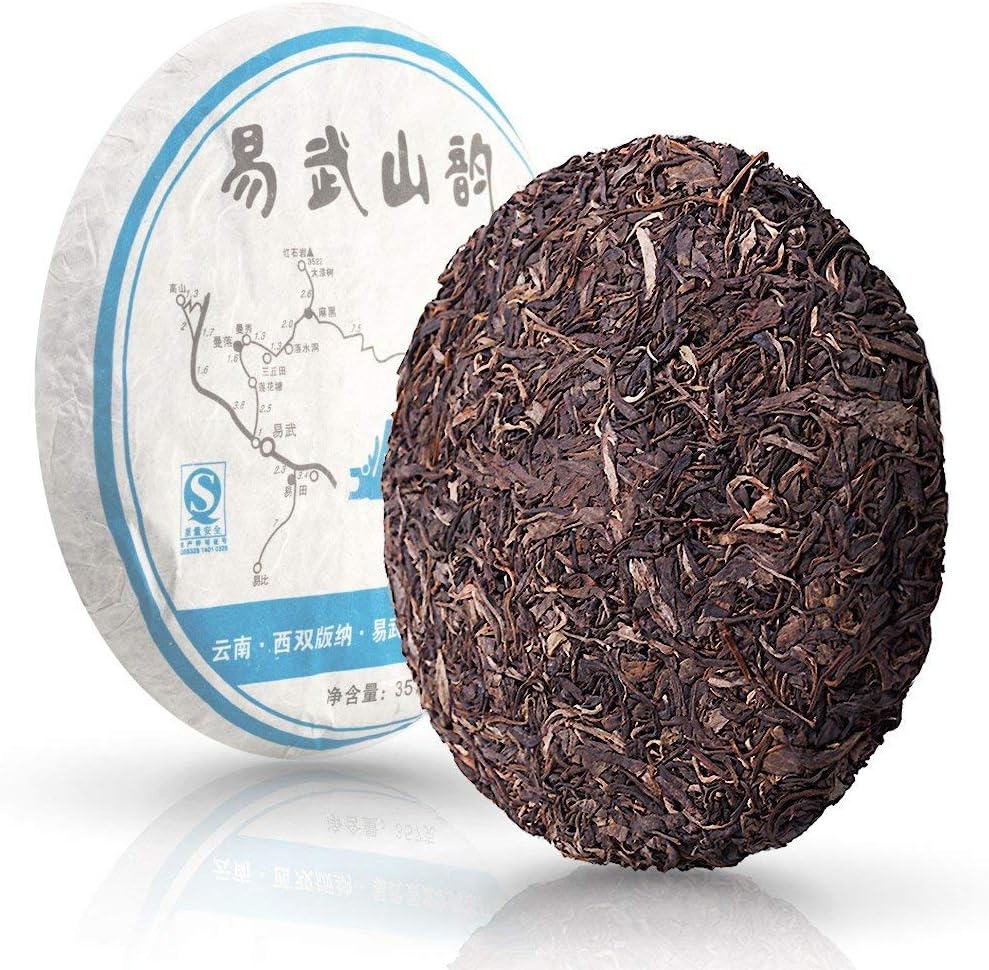 Jinglong Tea Factory - Puerh Tea Melody of Yiwu (150 cups) - Aged Raw Pu-erh Tea Cake (12.6 ounces/357g)
