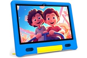 ApoloSign Kids Tablet - Android 13 Tablet for Kids with Case Included, Bright 10.1" HD Screen, Pre-Installed Educational Apps, Parental Controls, 32 GB, Ideal Gift for Children, Blue (K109A)