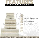 GC GAVENO CAVAILIA Towels Family Bale Set 10 Pc 100% Egyptian Cotton Cream view 2