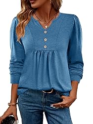 Zeagoo Blouse for Women Long Sleeve Tunic Tops